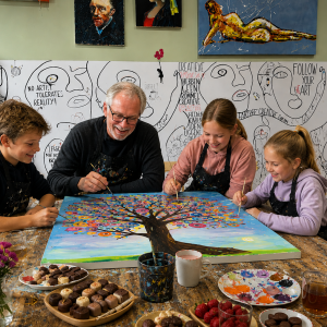 Gezinsworkshop schilderen