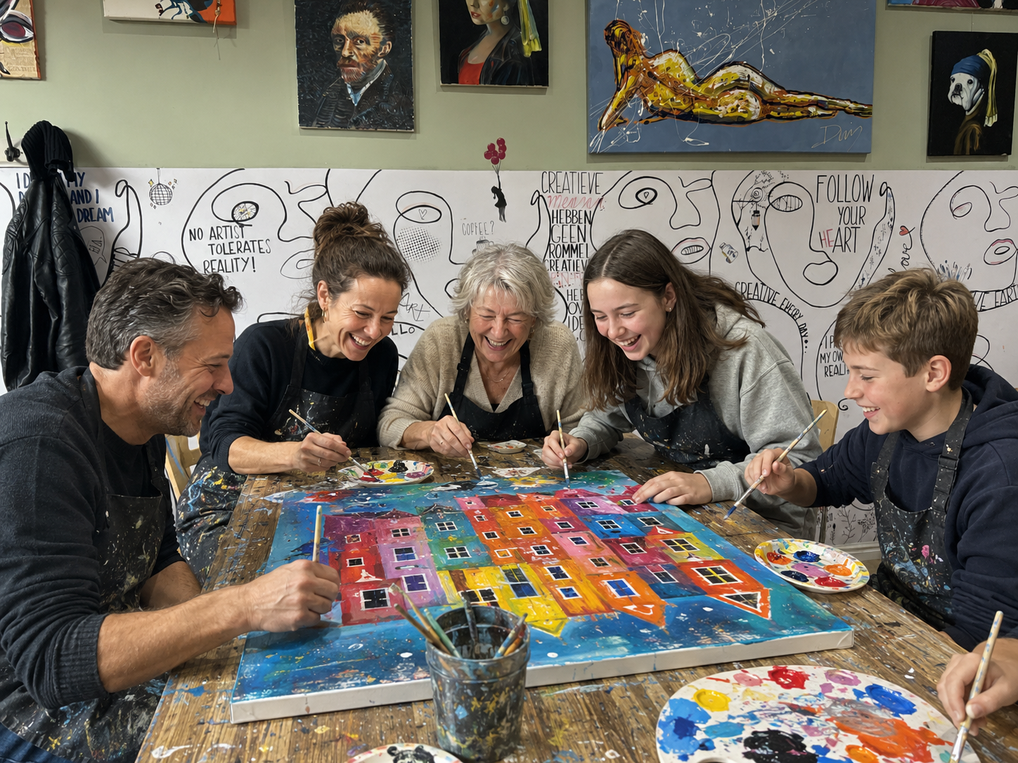 Gezinsworkshop schilderen